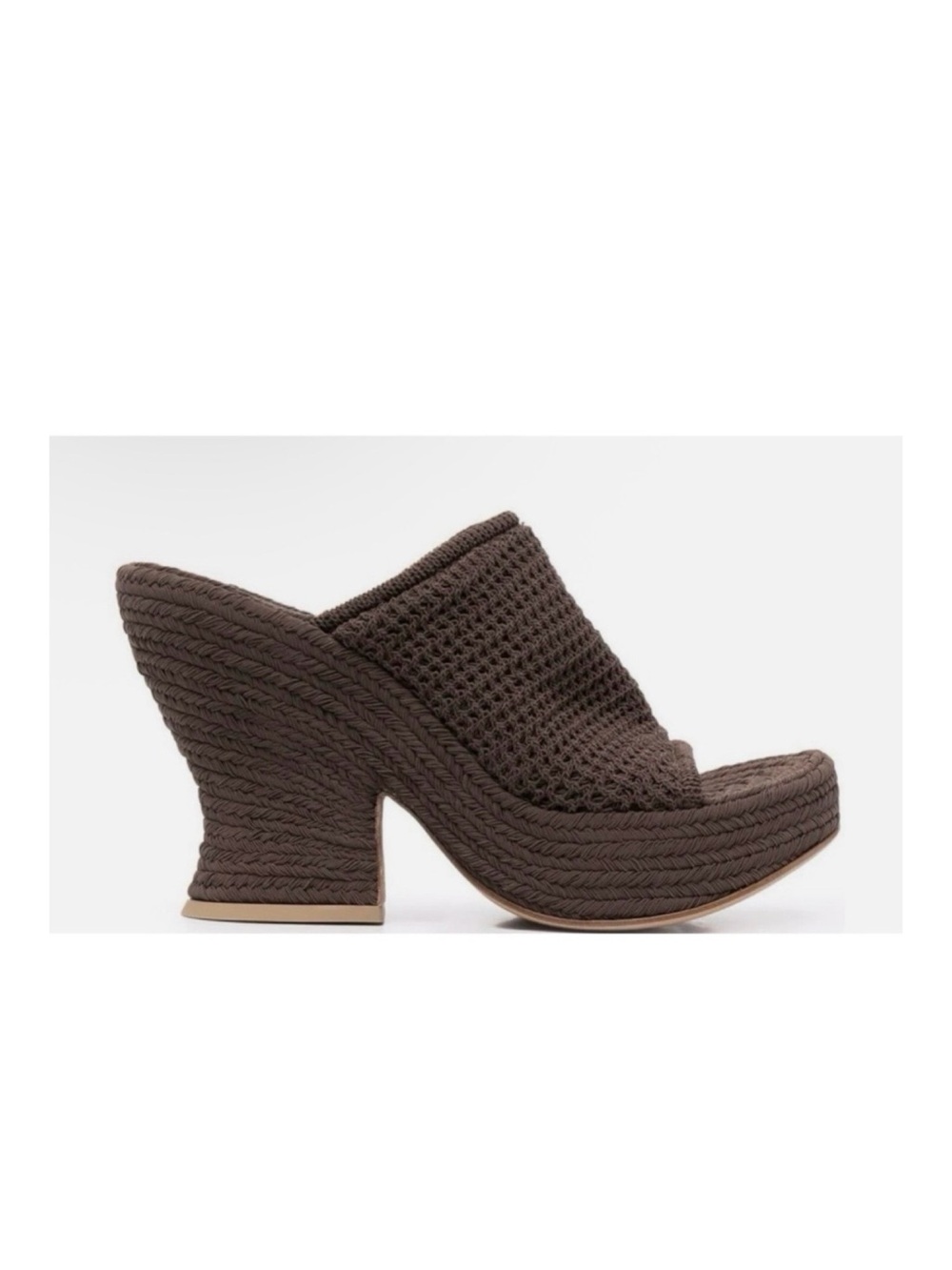 Bottega Veneta Knit Wedge Mule Heels